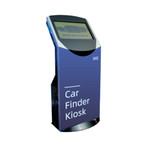 AKE 2D/3D car finder kiosk for commercial parking guidance solutions