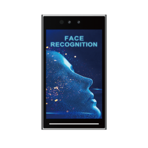 Face recognition access control terminal with 8-inch display for commercial door access control and entry systems.