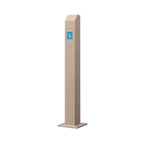Access control entry system reader post with IC card tap area for office buildings and residential entrances