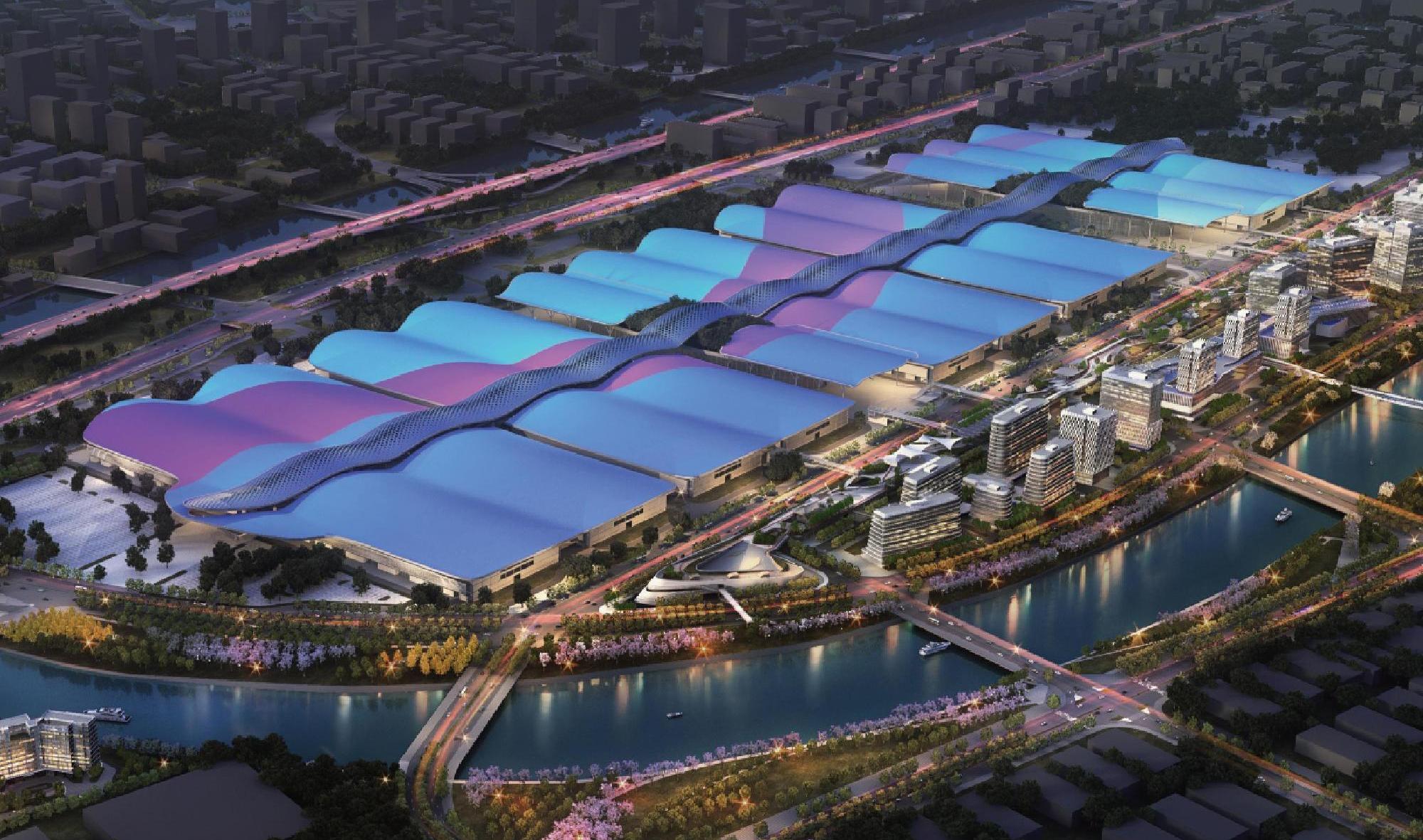 Exhibition center parking management system overview for a large convention venue