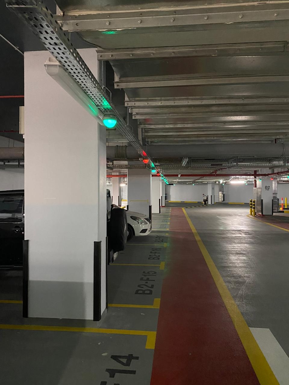 Additional views of the installed parking guidance equipment