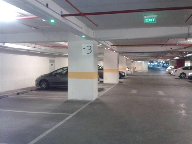 Another view of the underground parking installation