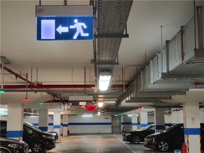 Wayfinding information within the underground garage