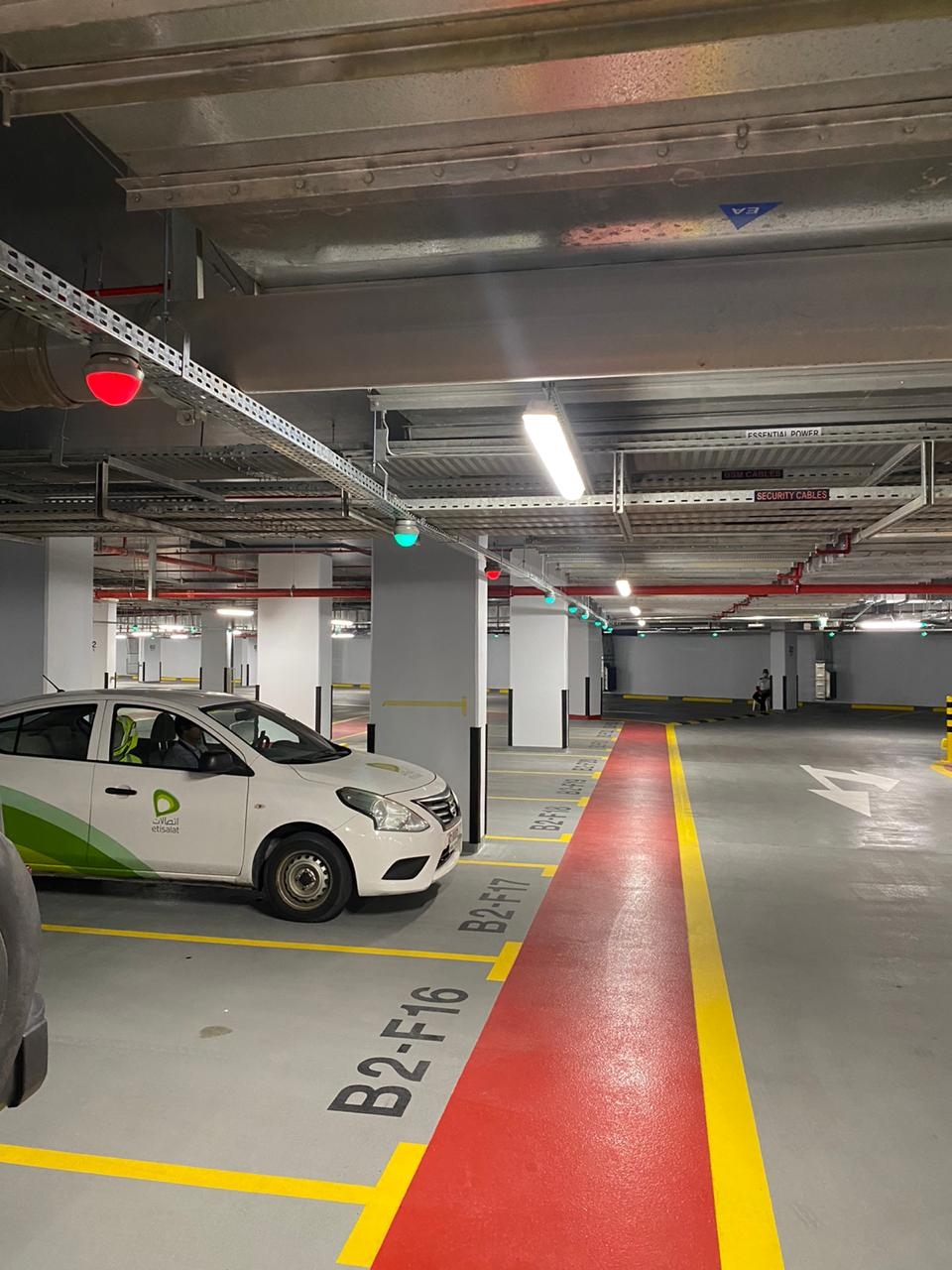 Additional views of the installed parking guidance equipment