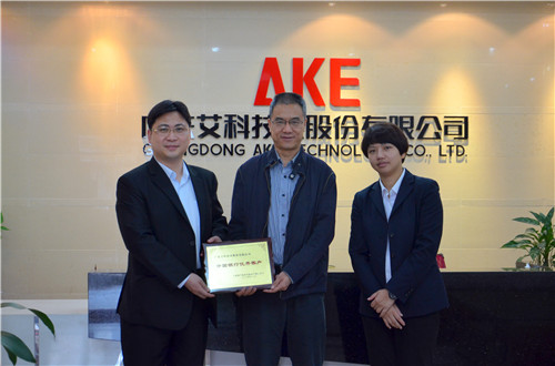 Chairman Chang Wen-fei (middle) receiving the award